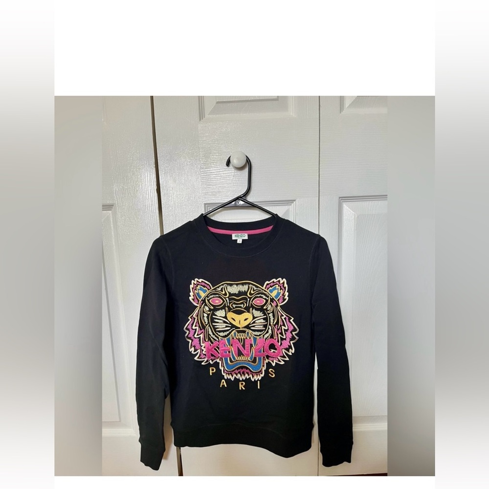 Kenzo Black Sweatshirt with Vibrant Tiger Design